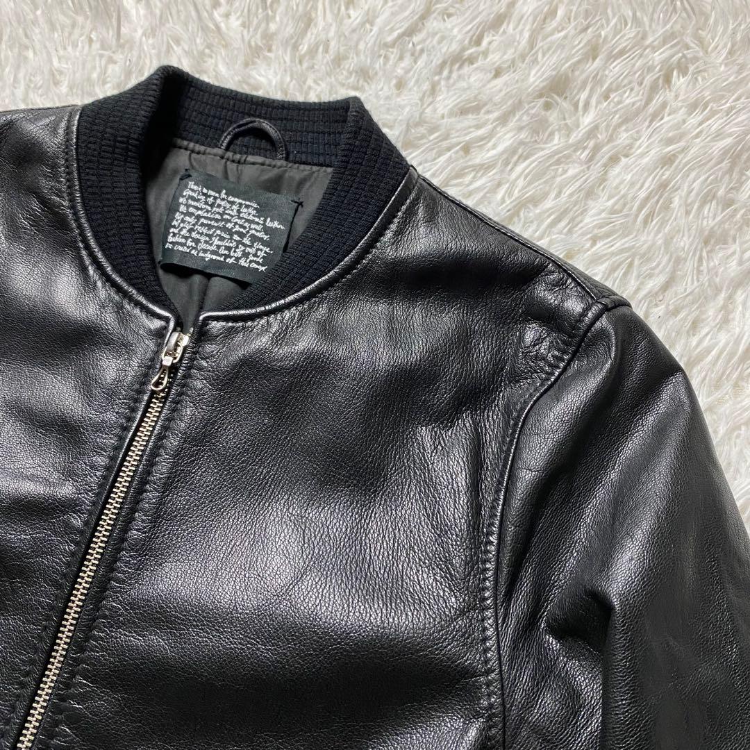 j92fr専用 美品 ナノユニバース レザー ブルゾン 本革 ゴートスキン