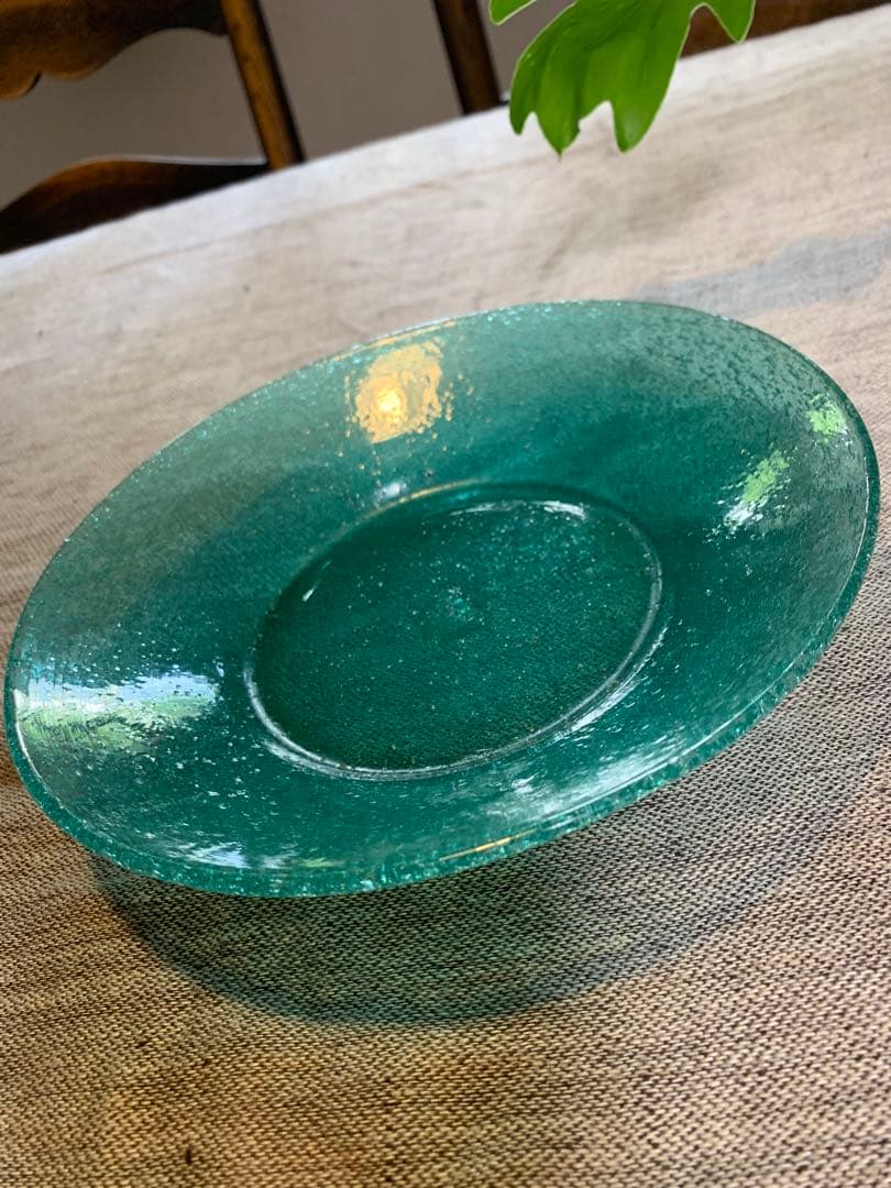 小谷晋三 倉敷ガラス 初期作品 気泡 吹きガラス 新品に近い美品 横山