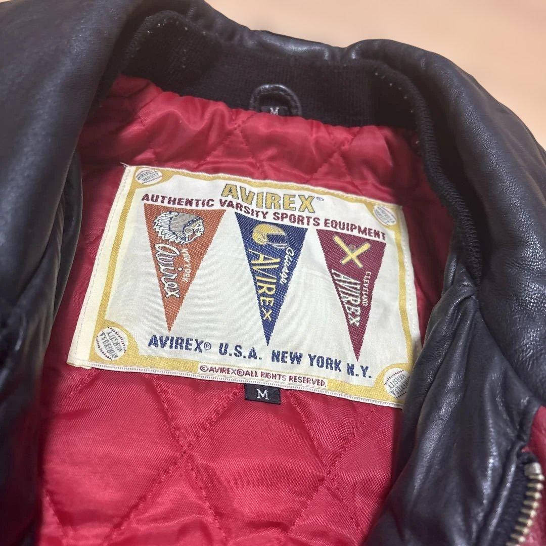 90s vintage AVIREX leather jacket y2k 刺繍 - メルカリ