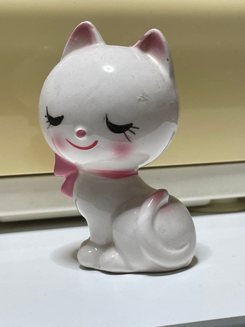内藤ルネ ？ ネコ 陶器 置物 高さ9.5センチくらい 昭和レトロ - メルカリ