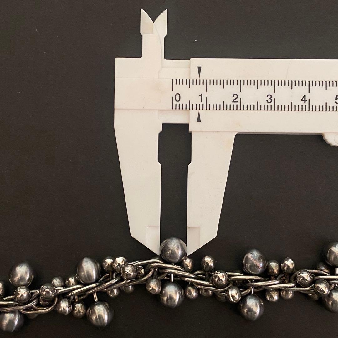 Vintage メキシコ シルバー パール DNA ブレスレット 8mm玉 - メルカリ
