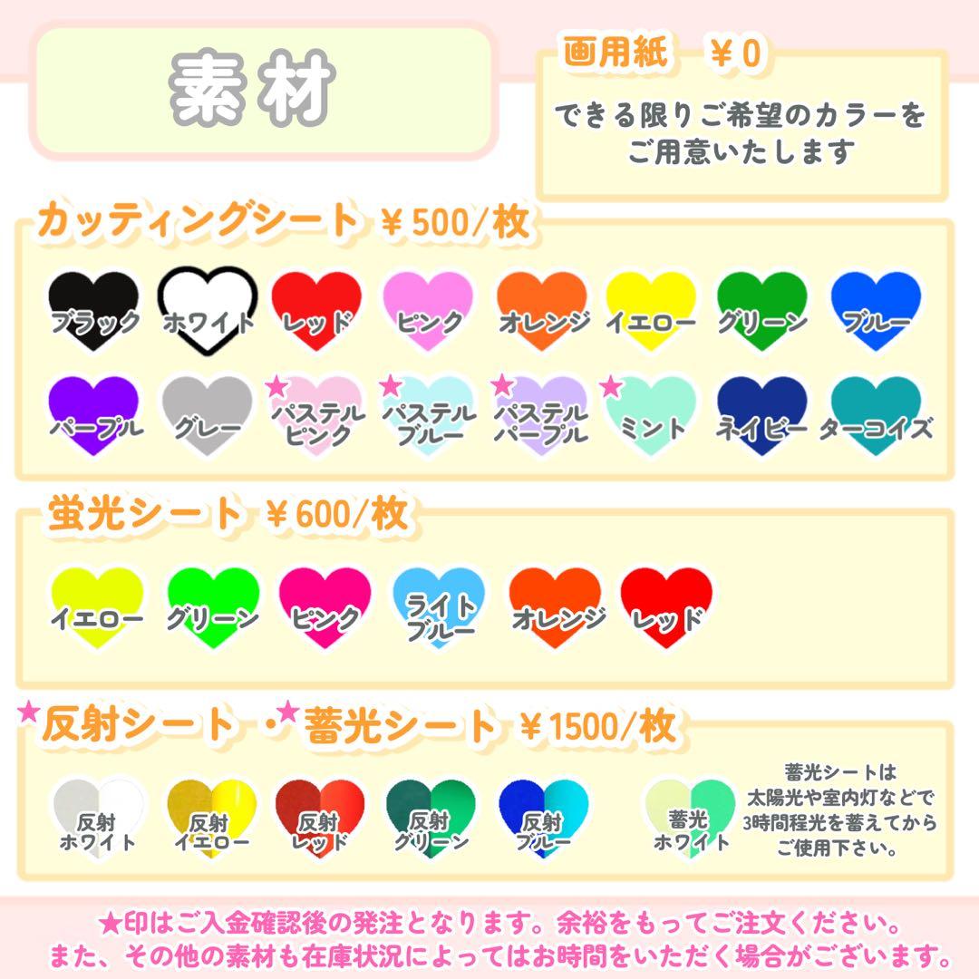 うちわ文字 団扇文字 ファンサ文字 名前パネル オーダーページ