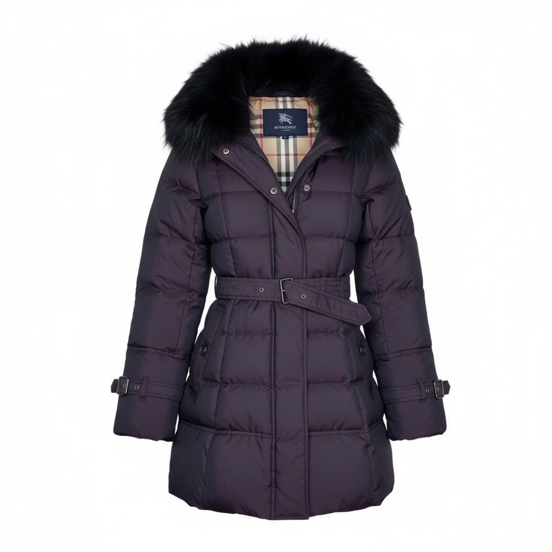 Burberry London バーバリーロンドン ダウンコート ノバチェック 極美品✨バーバリー ダウンコート ノバチェック 3way フード ファー XL