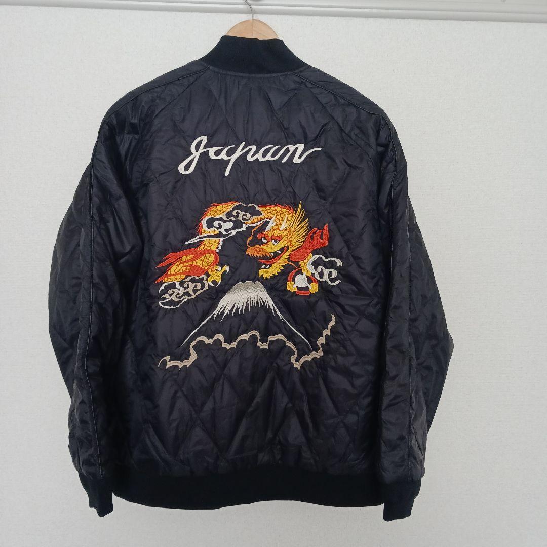 未使用値下げ不可】TAION スカジャンダウン 黒 XL 鷲×龍 リバーシブル