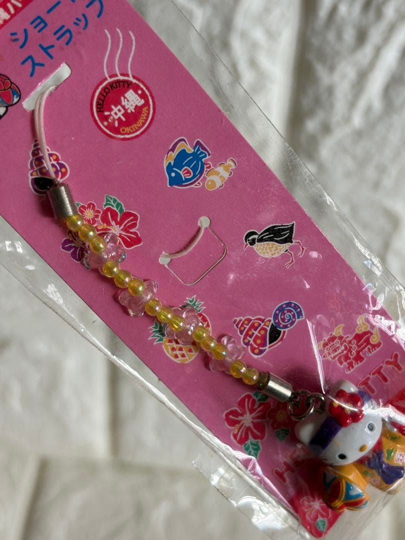 ご当地キティ【沖縄限定】3点 国際通り 琉装 花笠 根付ストラップ 未
