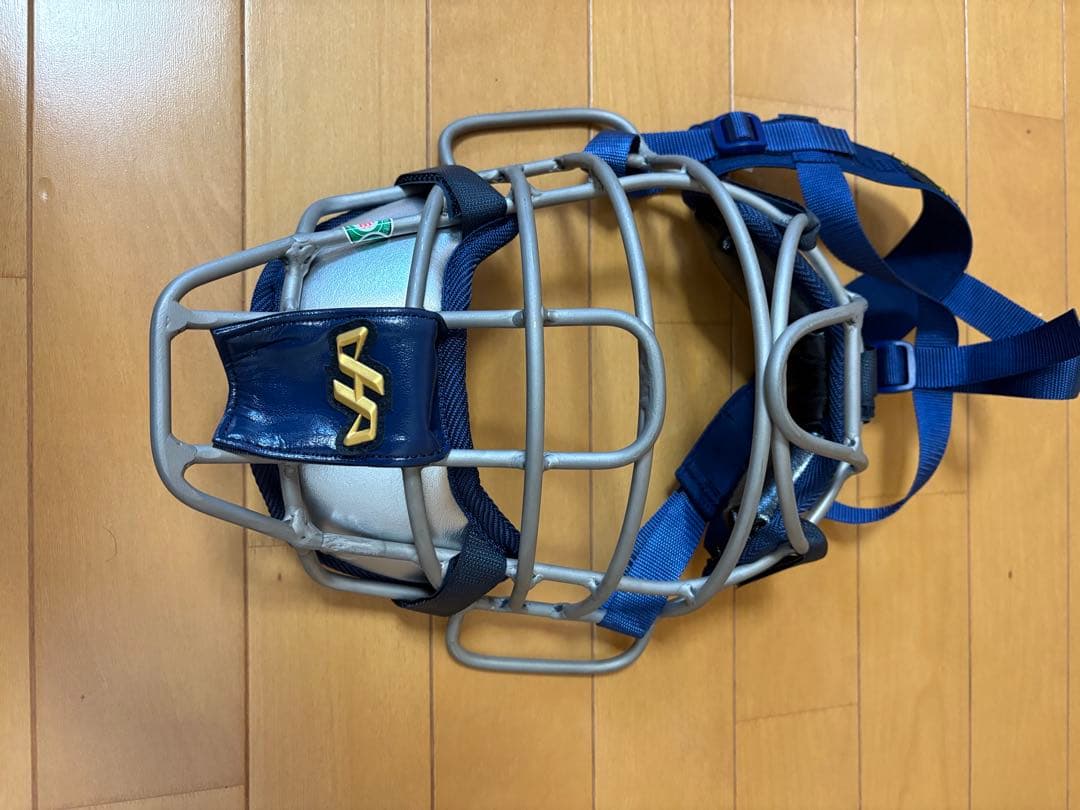 キャッチャー防具3点セット ネイビー/シルバー ハタケヤマ 限定品 Jr用