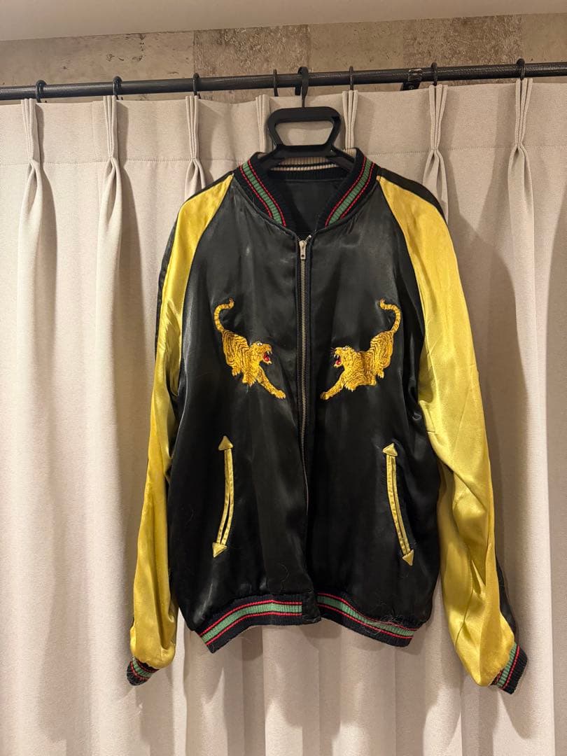 虎 富士山 刺繍 スカジャン　【坊屋春道モデル】 クローズ×WORST 坊屋春道 モデル 富士虎 × 般若 刺繍 リバーシブル