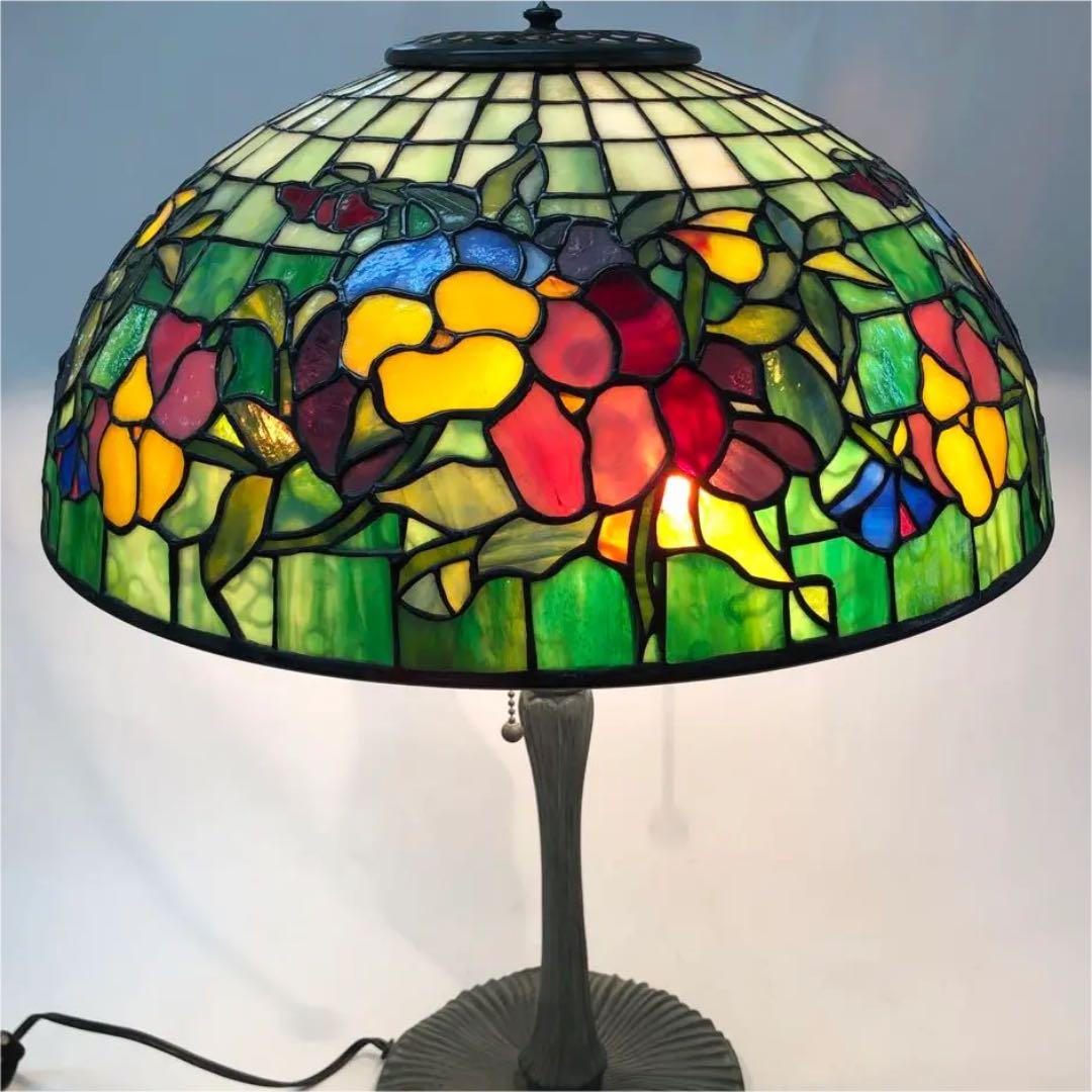 シェードのみ（江戸さま専用）ステンドグラス ランプ パンジー 16