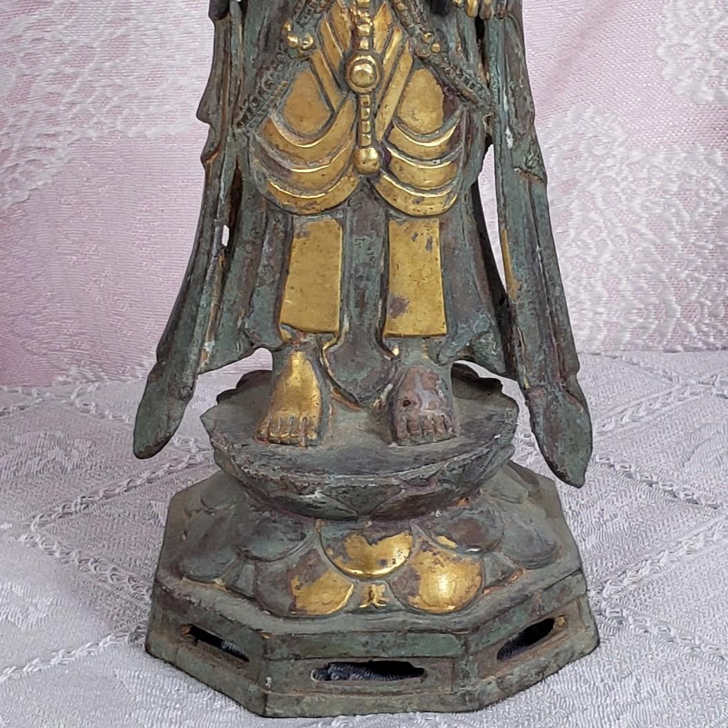 百済仏】◇百済金銅観音菩薩立像 仏像◇検）新羅仏 白鳳仏 空海 飛鳥仏