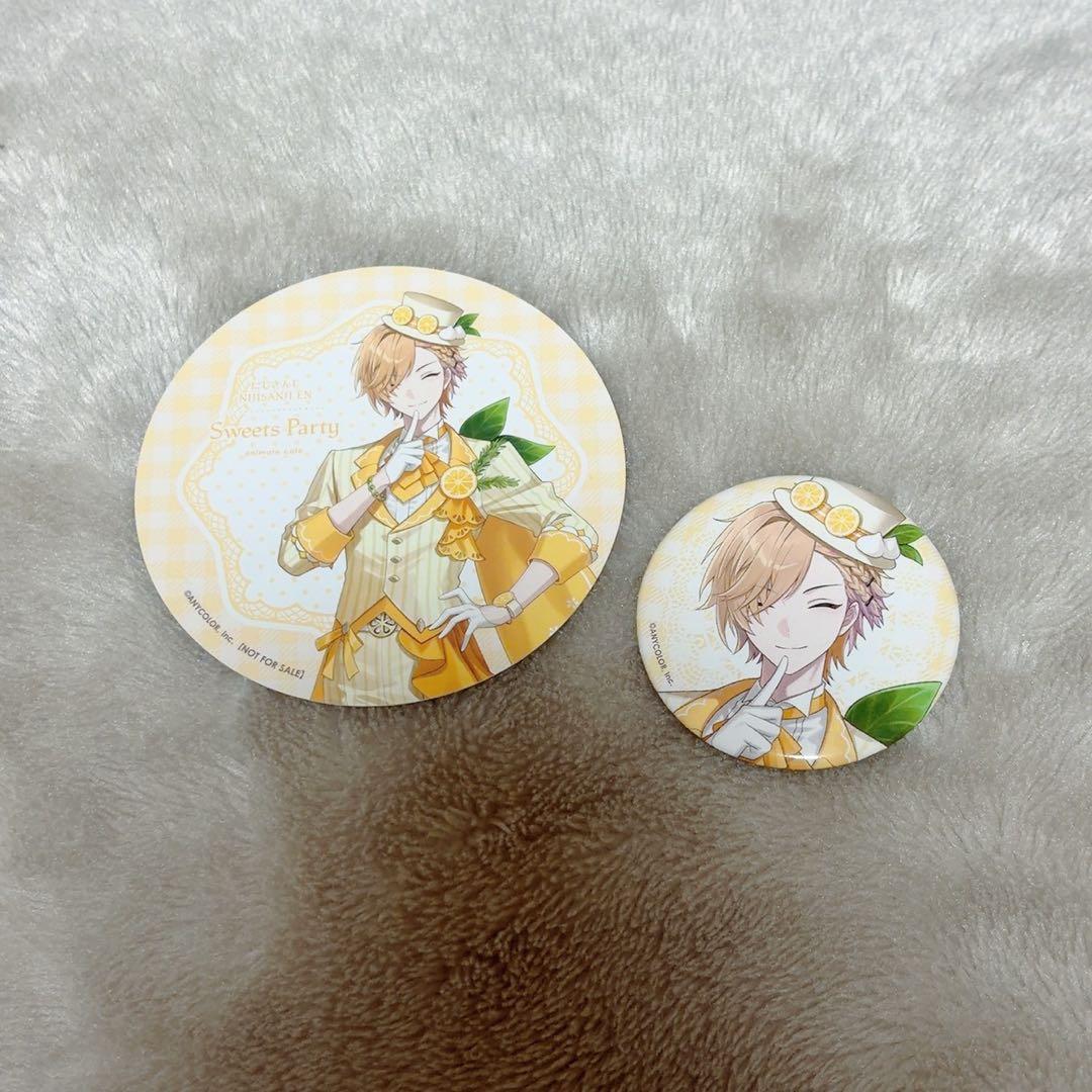 にじさんじ 神田笑一 animate cafe コースター 缶バッジ - メルカリ