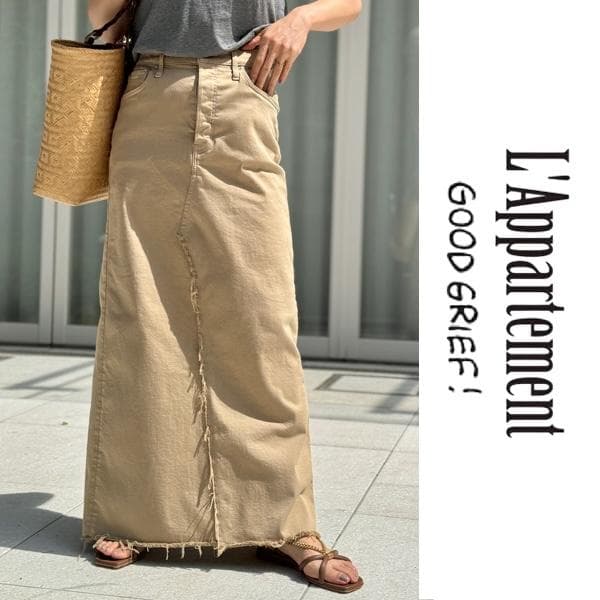24SS GOOD GRIEF! CHINO CLOTH SLIT SKIRT