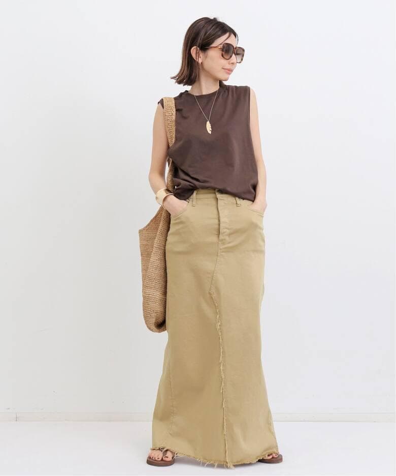 24SS GOOD GRIEF! CHINO CLOTH SLIT SKIRT