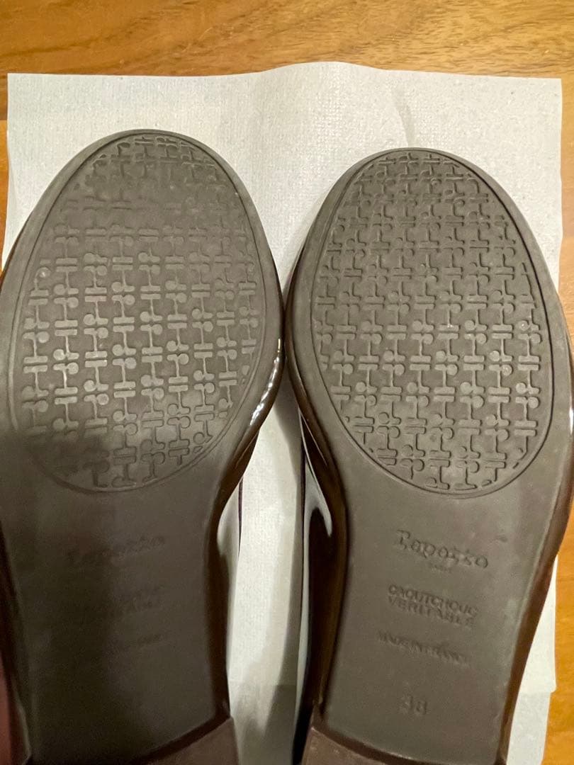 repetto ローヒールパンプス 晴雨兼用 38ブラウン 23.5㎝