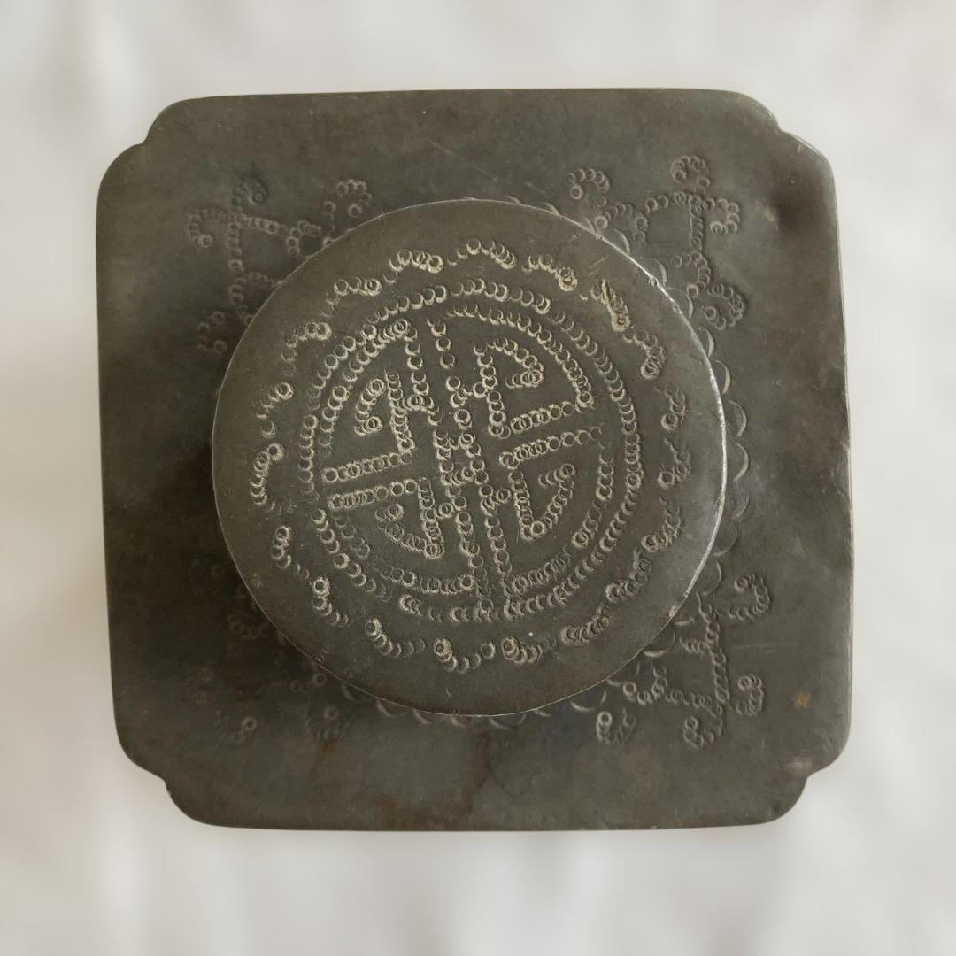 お茶道具 茶入れ 茶壷 光大正金玉市天順制 古錫 中国