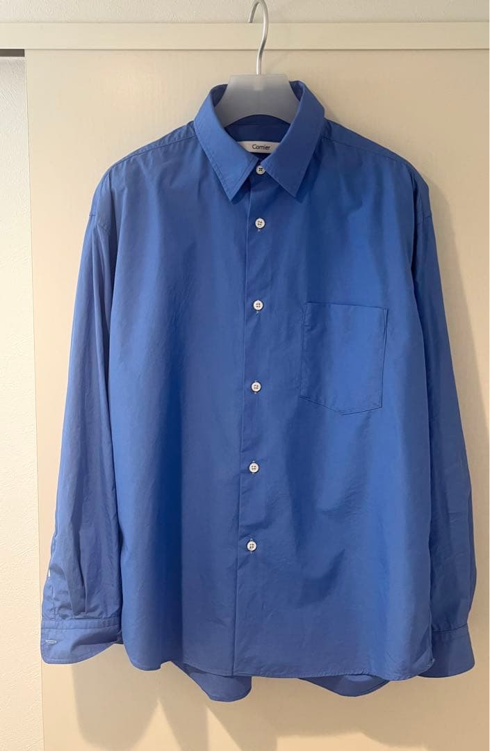 CORNIER コルニエ FINX COTTON シャツ サックスブルー S - メルカリ