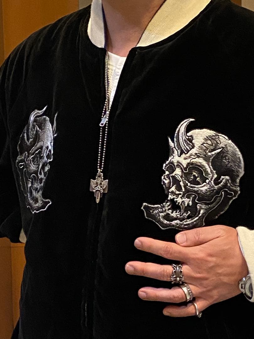 ワコマリア 56タトゥースタジオ リバーシブル スカジャン 鬼スカル XL