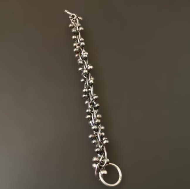 Vintage メキシコ シルバー パール DNA ブレスレット 8mm玉 - メルカリ