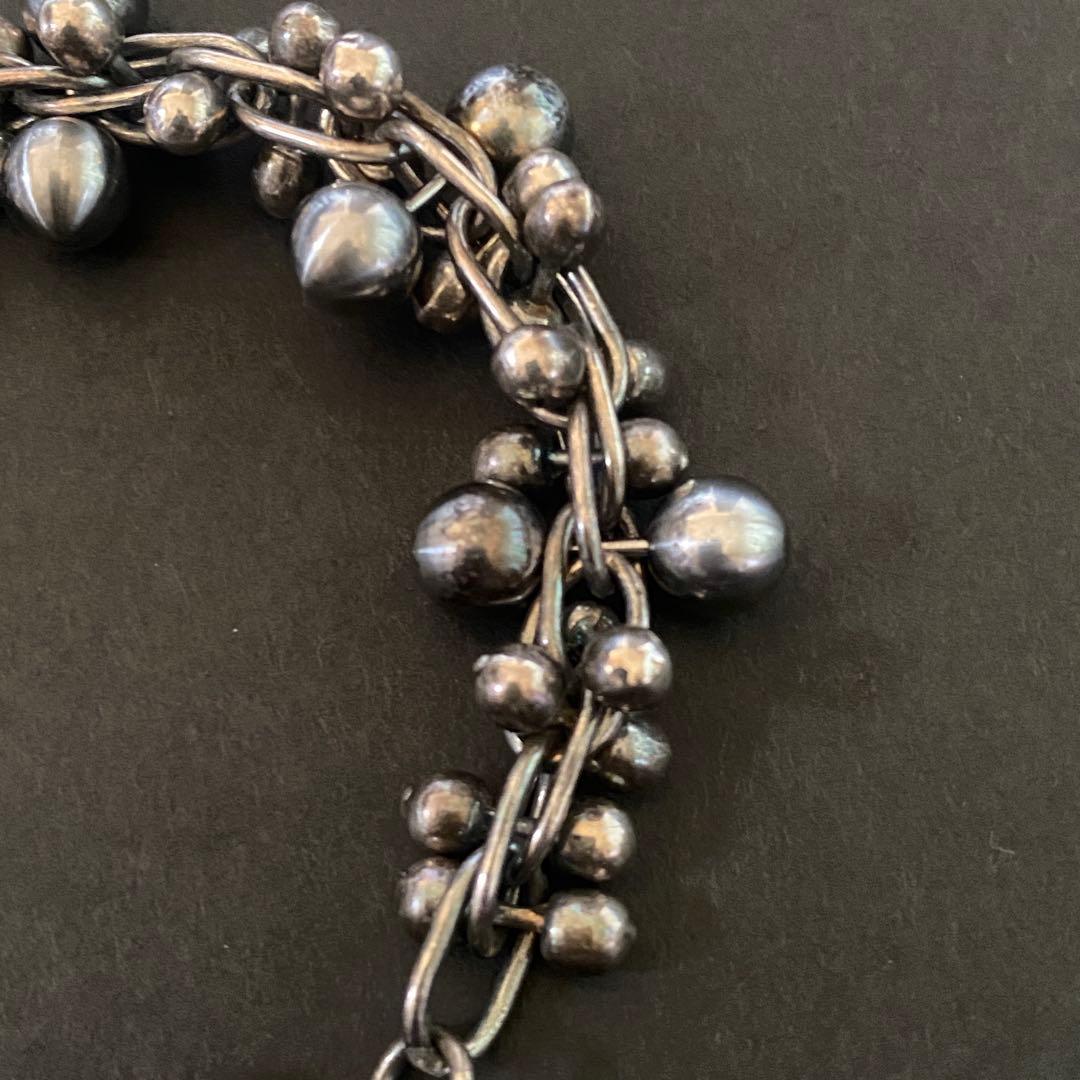 Vintage メキシコ シルバー パール DNA ブレスレット 8mm玉 - メルカリ