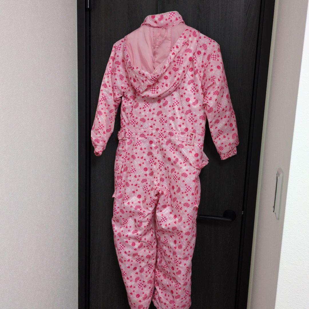 子ども用スキーウェア ピンク ハート柄 130cm - メルカリ