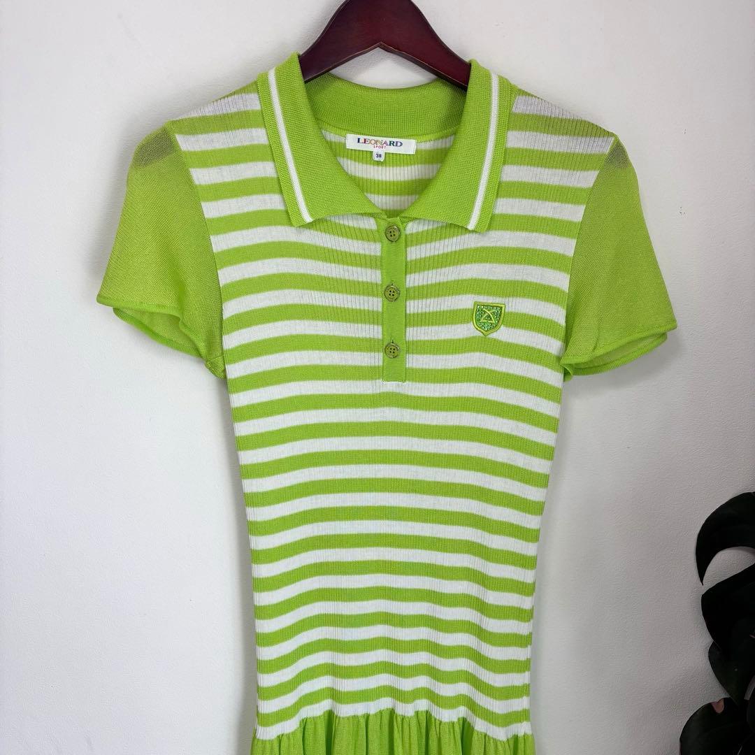LEONARD SPORT レオナールスポーツ ワンピース 38 緑 - メルカリ