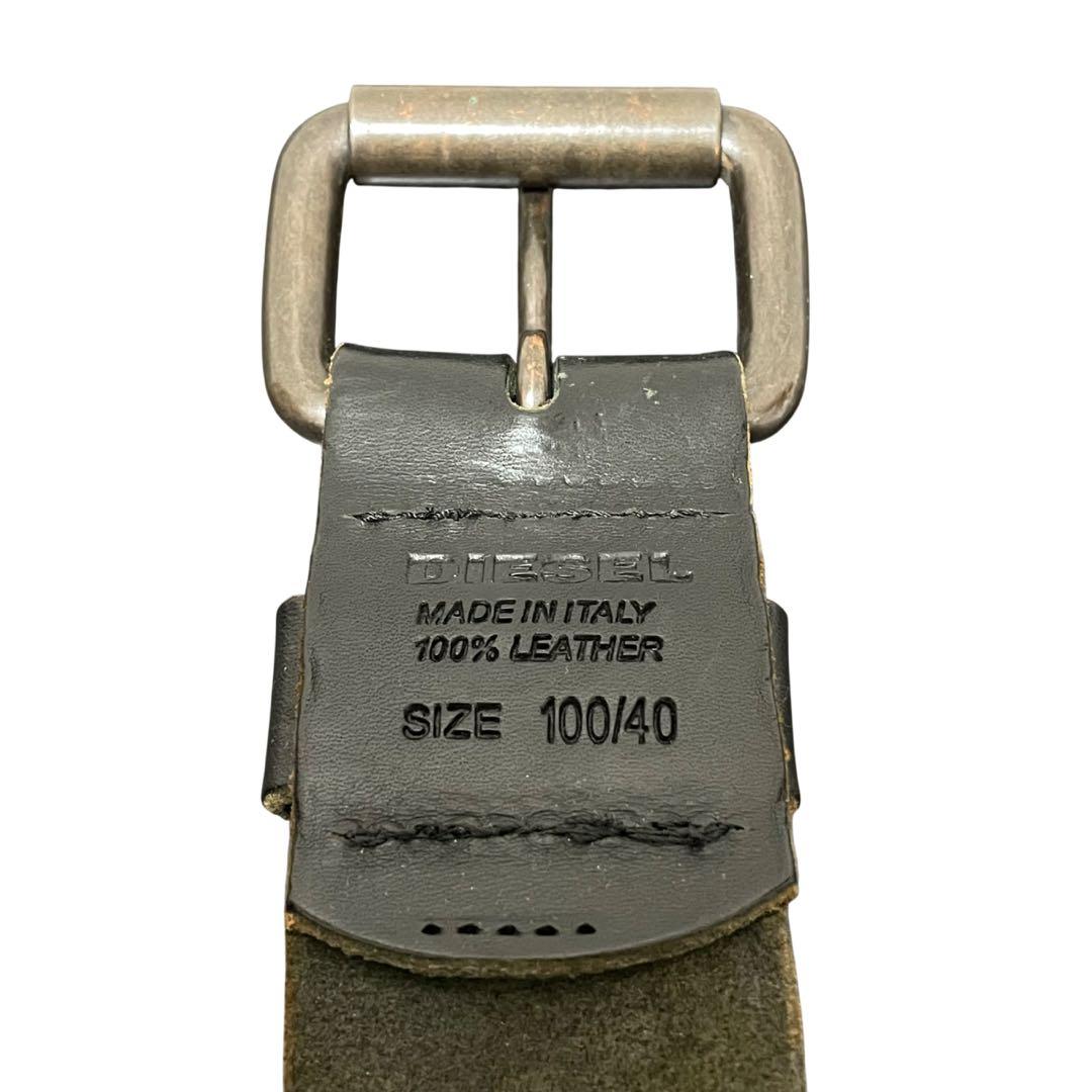 y2k DIESEL ディーゼル レザーベルト スタッズ イタリア製 本革 - メルカリ