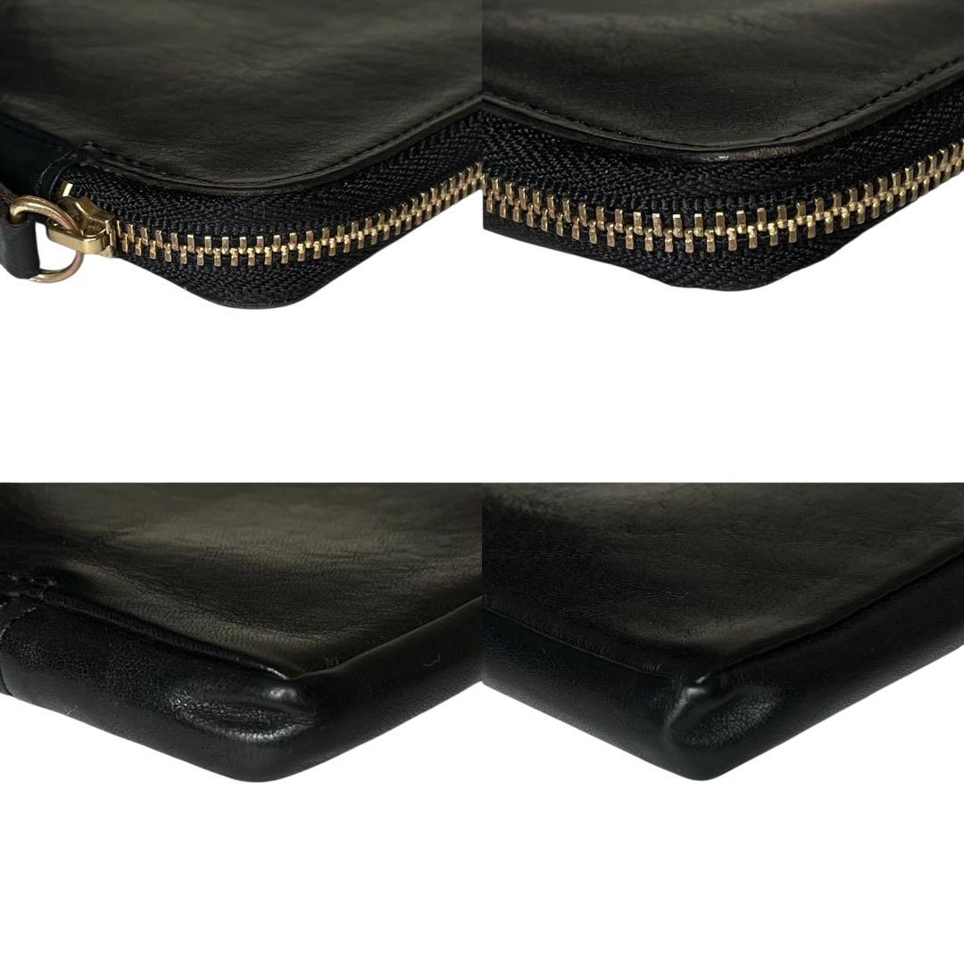 美品 付属品 GANZO ミネルバナチュラル レザー ラウンドジップ 長財布