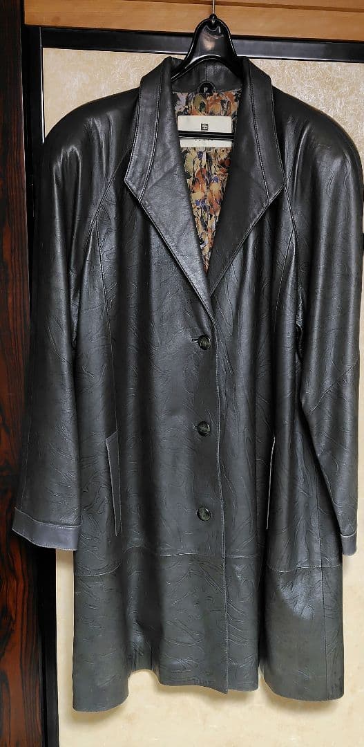 PIERRE BALMAIN ピエール バルマン レザーコート 羊革 ピエール バルマン PIERRE BALMAIN レザー コート ショールカラー 長袖