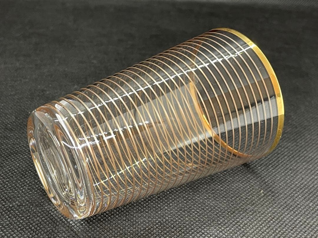 洋食器】オールドバカラ風 金線ガラスコップ
