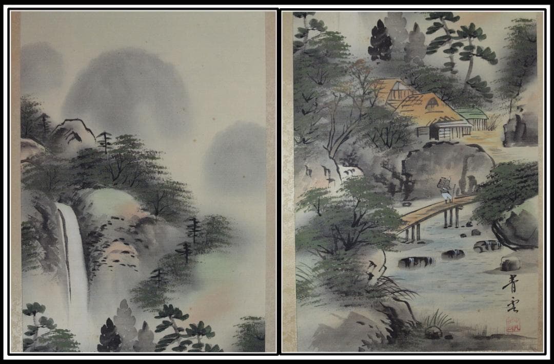 日本時代の掛け軸青雲　肉筆保証骨董品骨美術 江戸鎌倉平安 X792C15-1