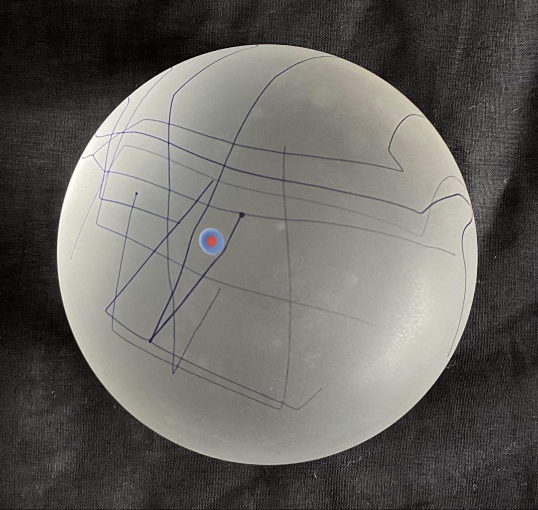 米原 眞司「ラインドローイング」③1990年代ガラス・ペーパーウェイト