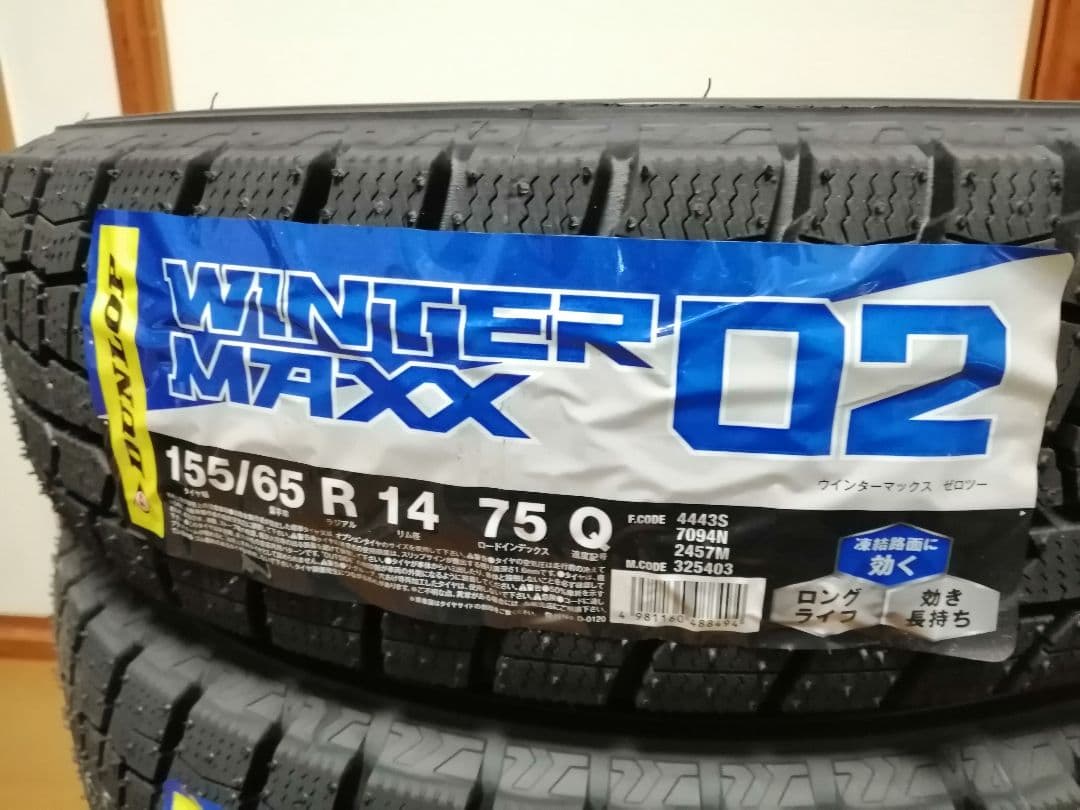 必ず4本購入して下さい155/65R14秋田発WM02新品未使用2025年製①