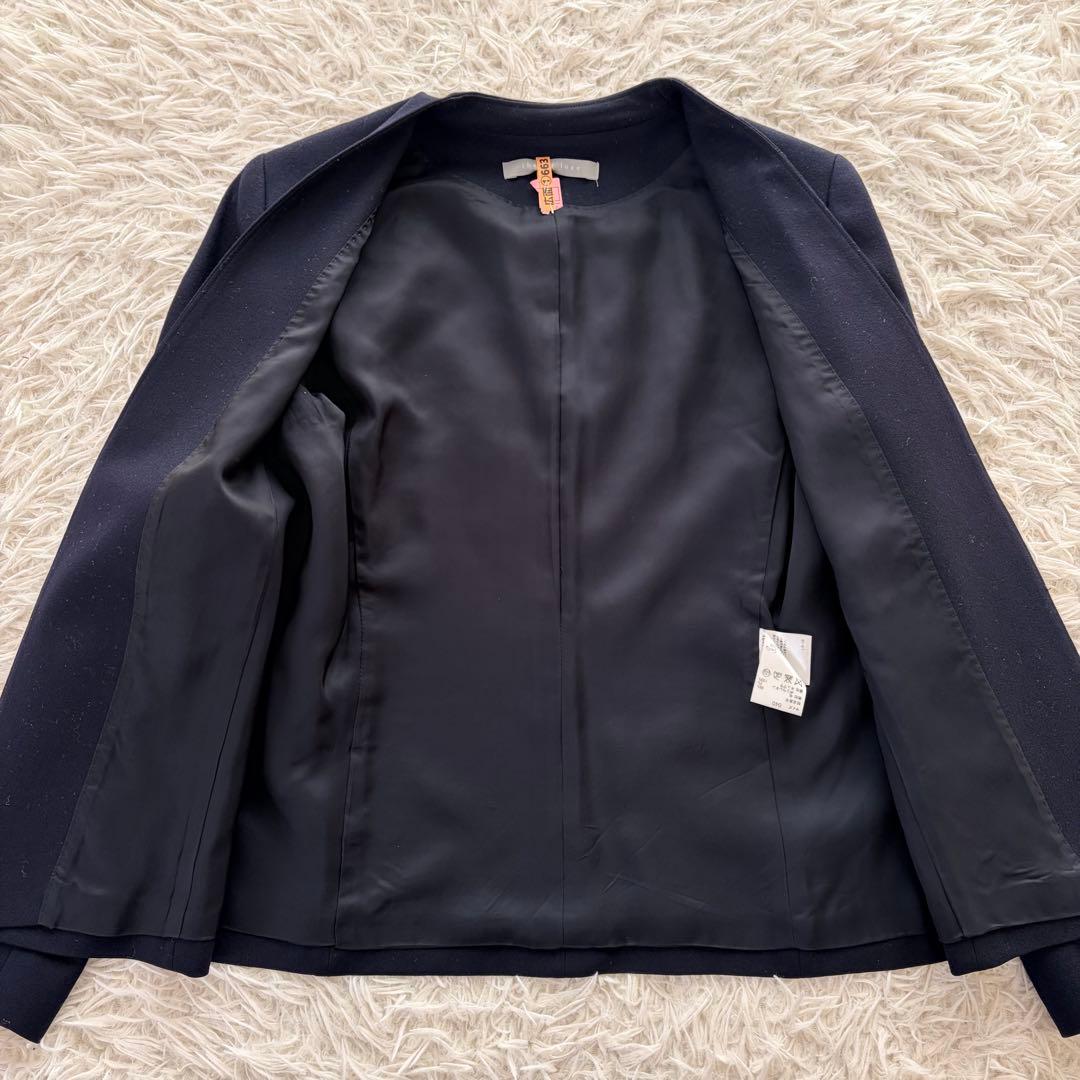 Lサイズ セオリーリュクス パンツ スーツ セットアップ ノーカラー