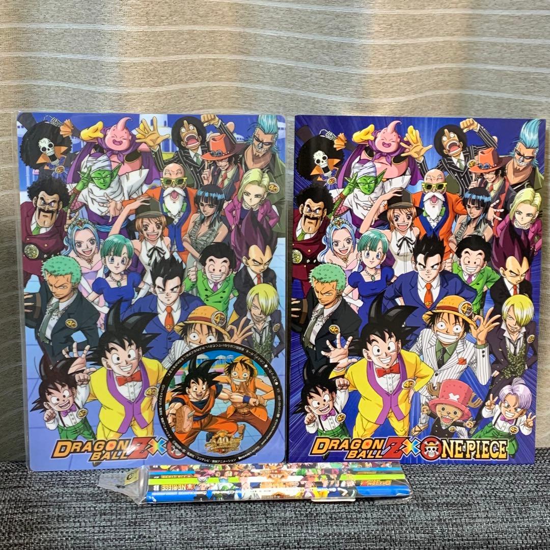 ドラゴンボール ワンピース 少年ジャンプ 40周年 コラボ 限定 下敷き