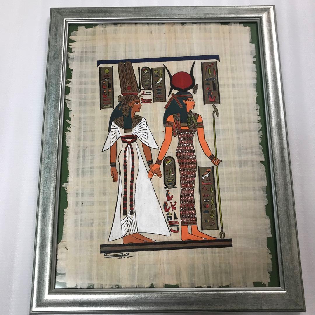 額縁入りエジプトのパピルス画 - メルカリ