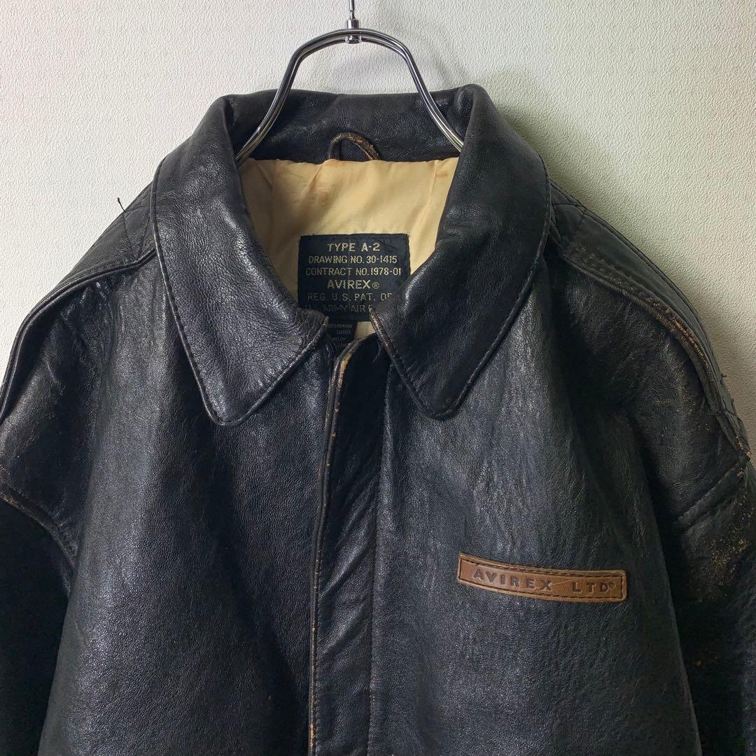 90s AVIREX A-2 レザージャケット 50周年記念 ピンナップガール - メルカリ