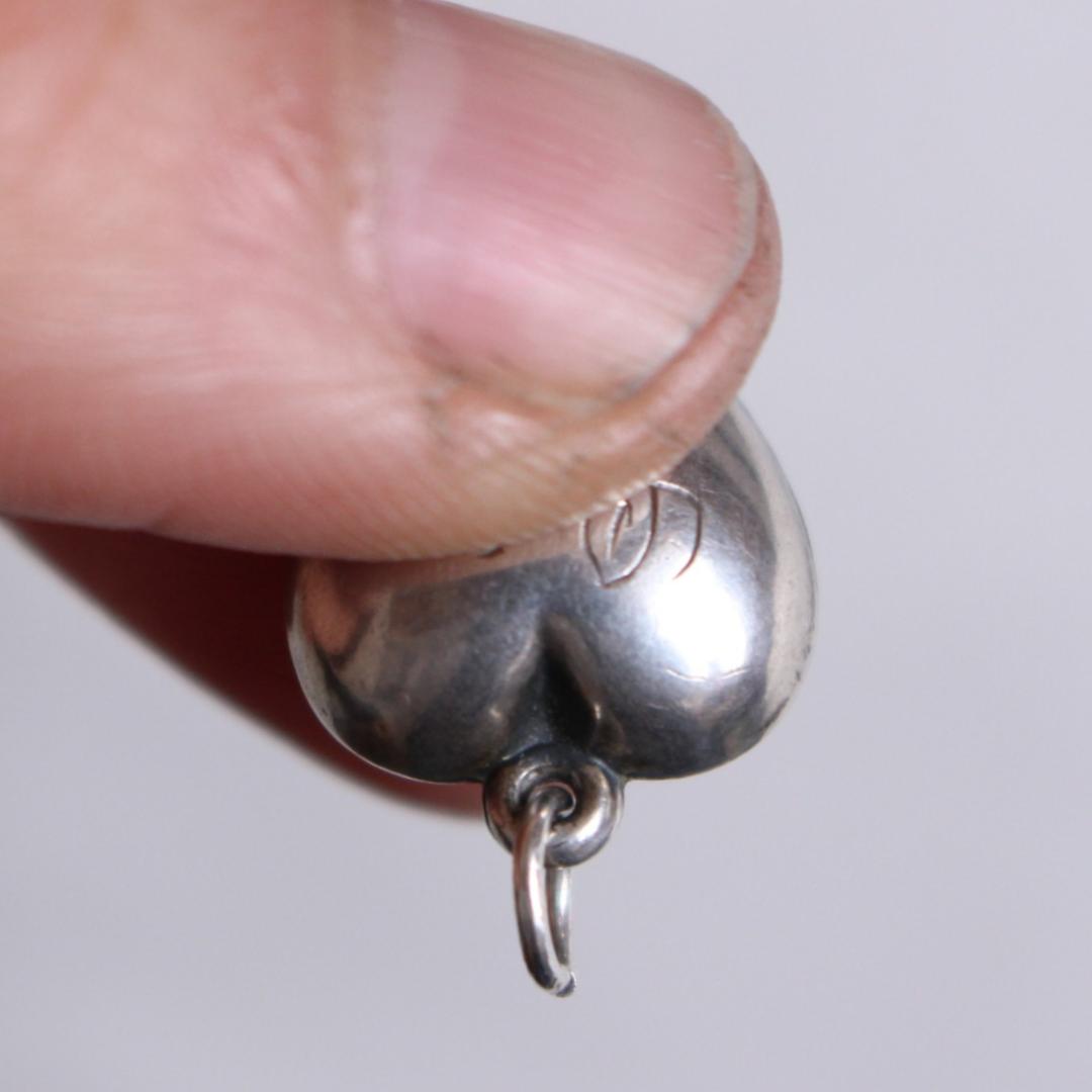 30s スウィートハートジュエリー WW2 シルバー ぷくぷく ピュアハート