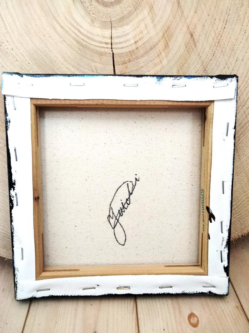 インディゴの楽園 / テクスチャーアート 18×18㎝ S0 原画1点のみ