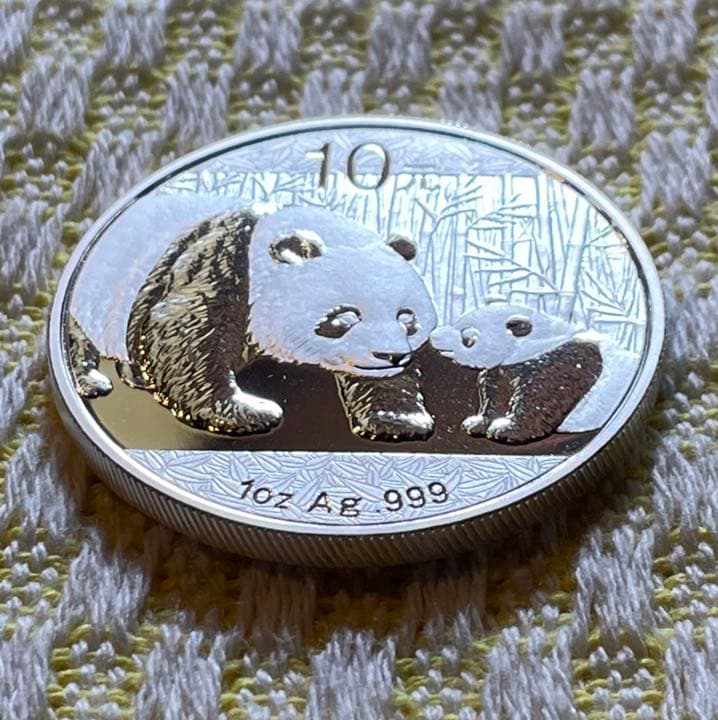 2011年 純銀 パンダ銀貨 1オンス中国 10元 シルバーコイン - メルカリ
