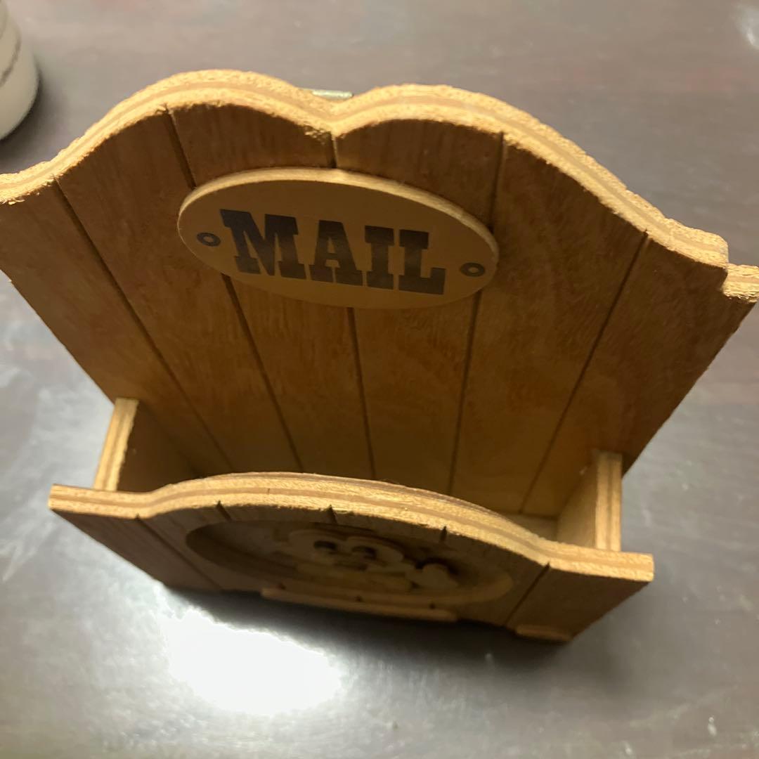 ミッキーマウス 木製郵便受け