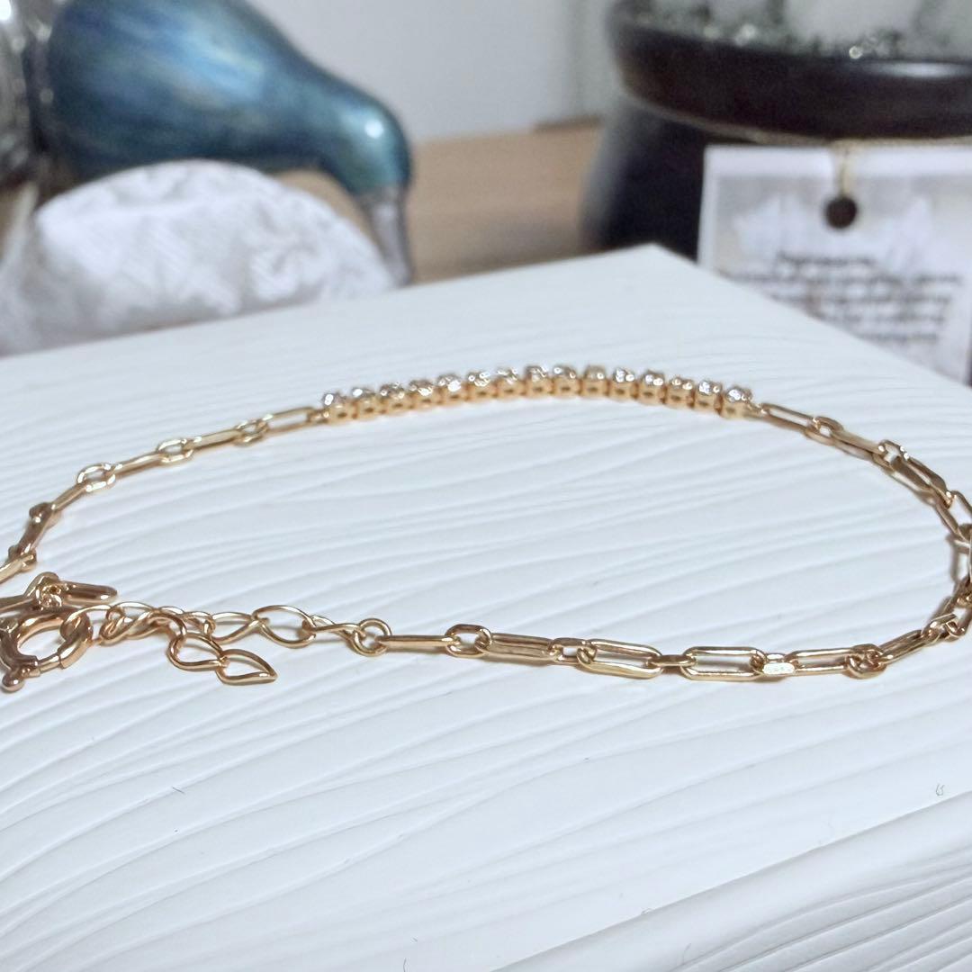 新品同様！ K18 D0.31ct 18cm ダイヤモンド クリップ テニス - メルカリ