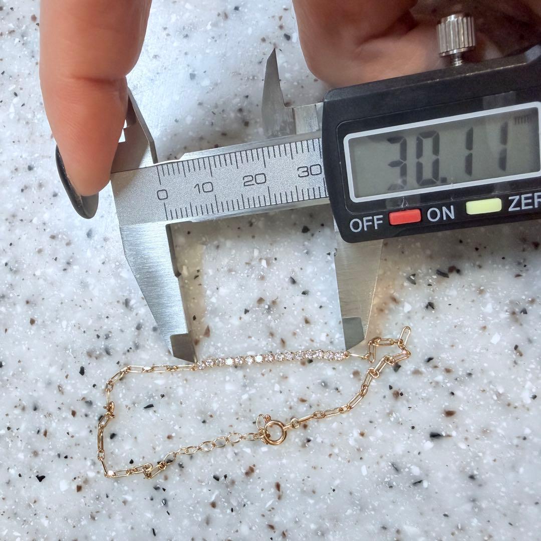 新品同様！ K18 D0.31ct 18cm ダイヤモンド クリップ テニス - メルカリ