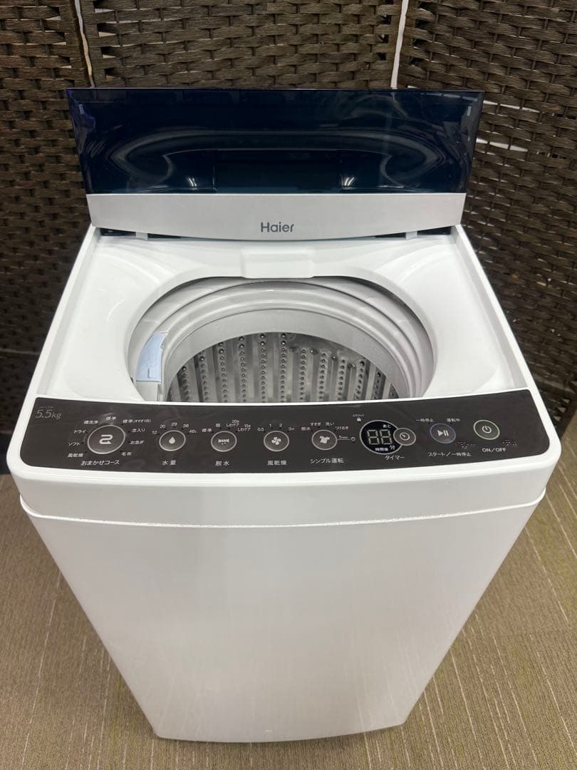 【分解洗浄消毒作業済】Haier 5.5Kg 全自動洗濯機　JW-C55A