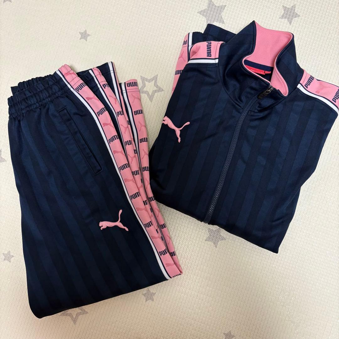 PUMA プーマジャージ トラックジャケット ジャージ上下セット ネイビー