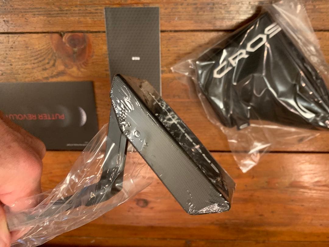 新品 シュリンク未開封 CROSSPUTT パター 黒 保証書 ヘッドカバー付き