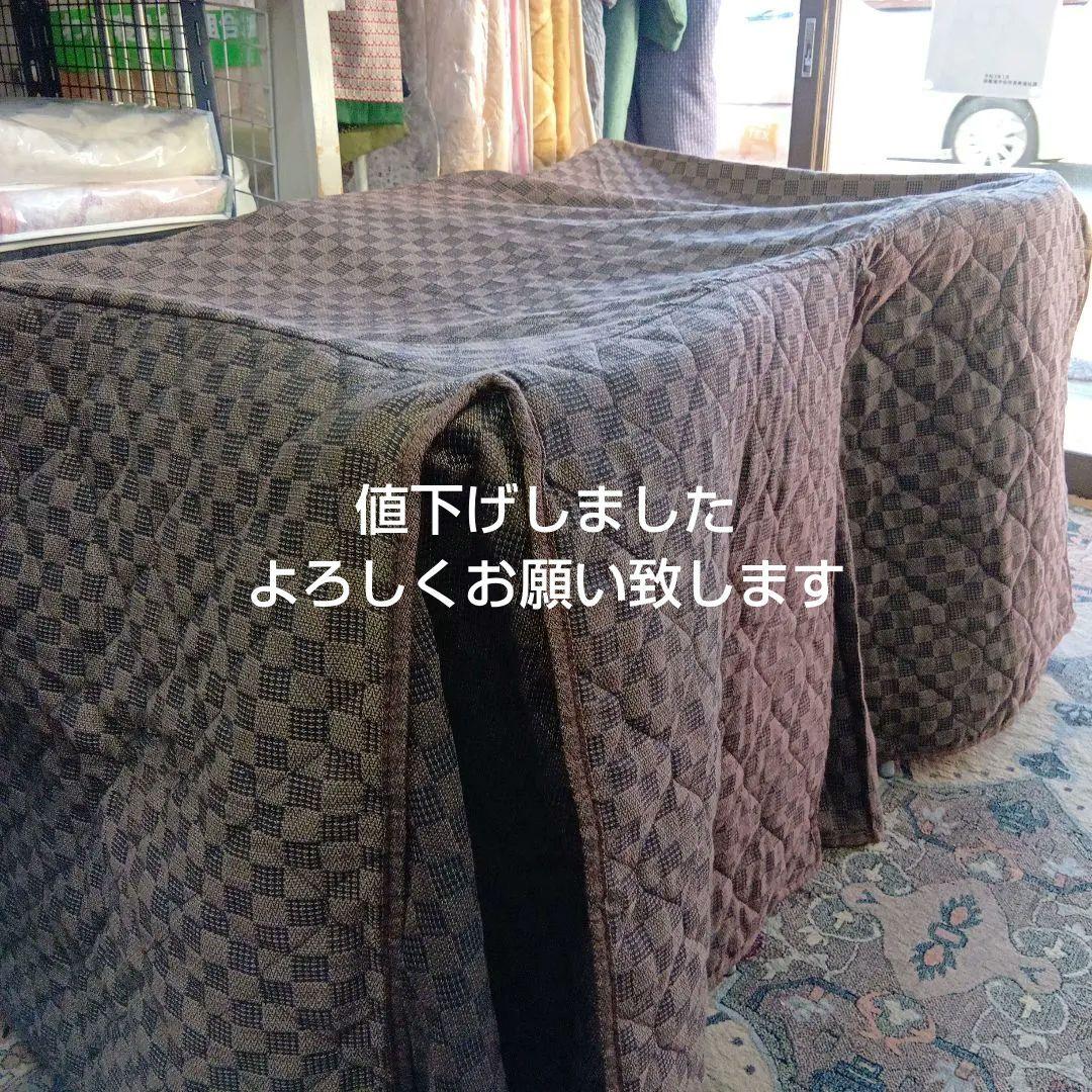 茶色チェック柄 テーブル用　こたつ布団 ユアサプライムス.com｜こたつ布団 円形 190×190cm こたつ掛け布団