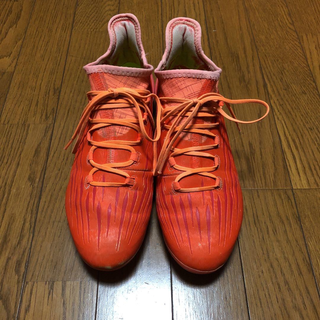 アディダス X エックス サッカースパイク シューズ 27.5 オレンジ