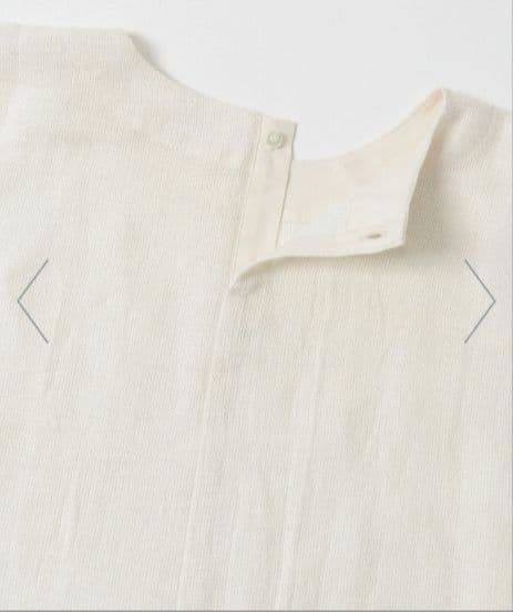 パナマギャザースリーブプルオーバー　アイボリー　かぐれ