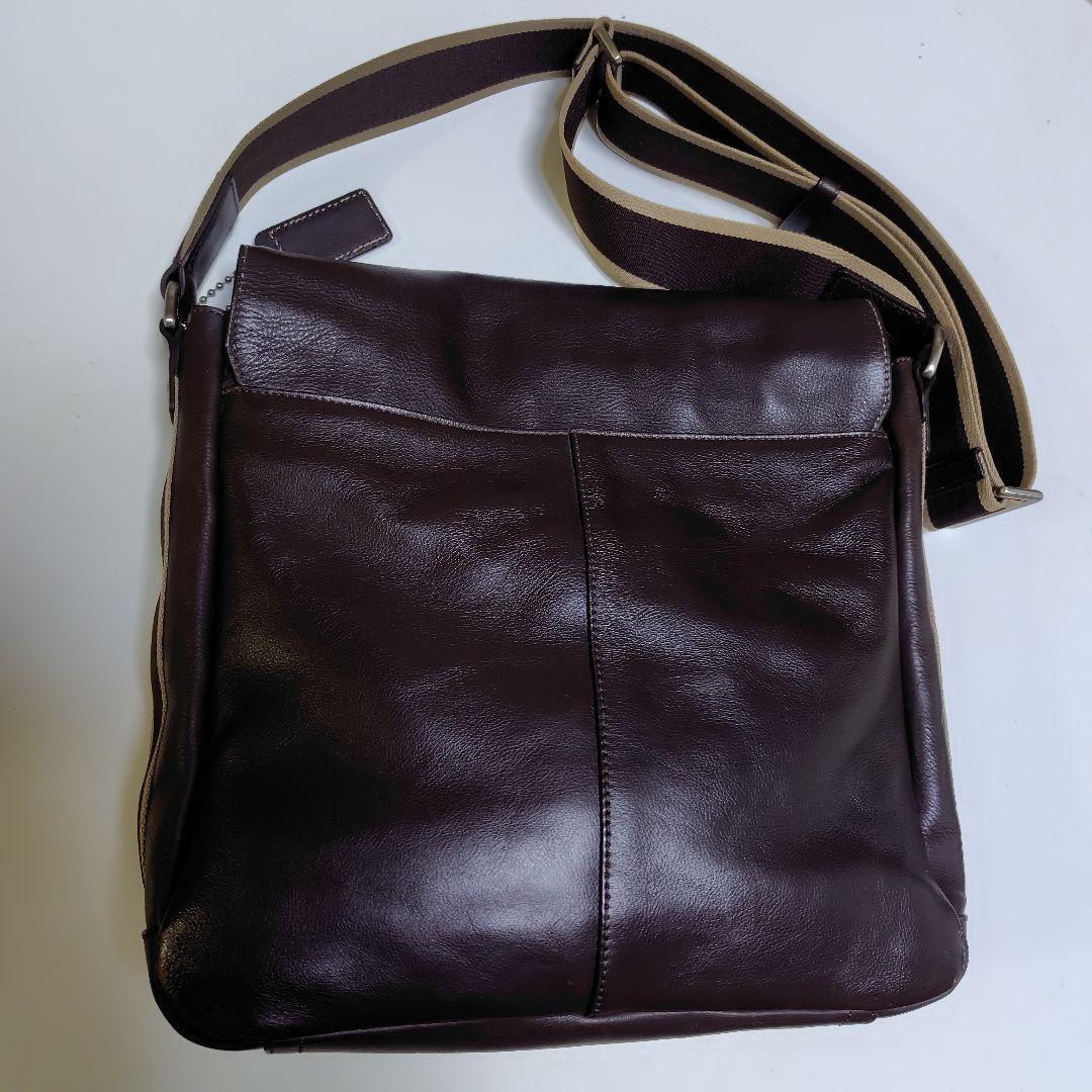 COACH メッセンジャー ショルダーバッグ F70555 ダークブラウン