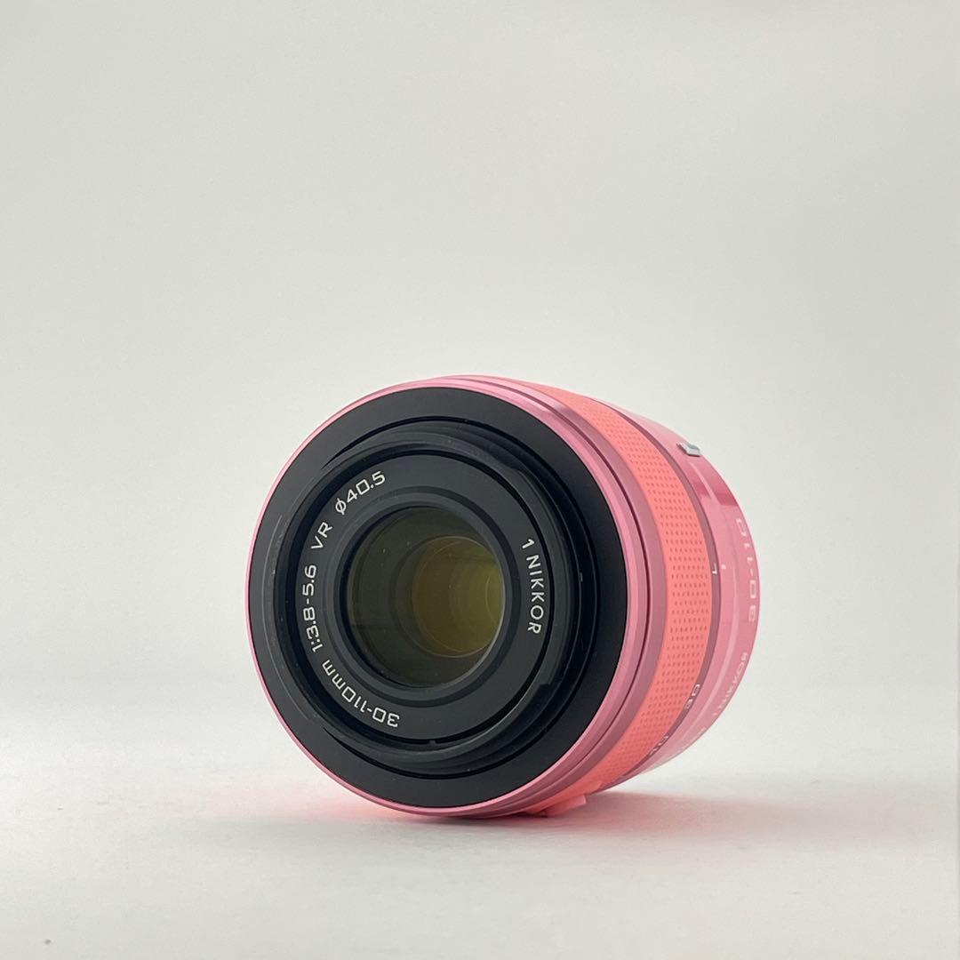 【美品・返品保証】Nikon1 30-110mm F3.8-5.6 VR ピンク