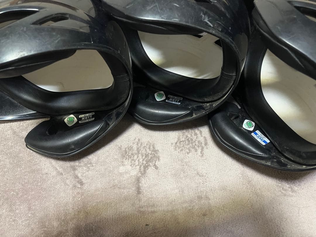 バッター用ヘルメット 3個セット 黒 ZETT www.cosaga.com